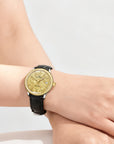 Seagull 18K Gold Textured Dial 9mm Thick Case Calendar Couple Watch 42mm/36mm