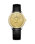 Seagull 18K Gold Textured Dial 9mm Thick Case Calendar Couple Watch 42mm/36mm