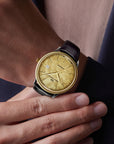 Seagull 18K Gold Textured Dial 9mm Thick Case Calendar Couple Watch 42mm/36mm