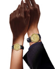Seagull 18K Gold Textured Dial 9mm Thick Case Calendar Couple Watch 42mm/36mm