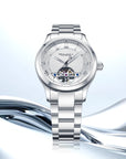Seagull Open Heart Flywheel Guilloché Dial Automatic Watch 39mm