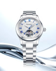 Seagull Open Heart Flywheel Guilloché Dial Automatic Watch 39mm
