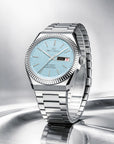 Seagull Ancient Cloud Motif Dial Date-day Calender Reissue Dress Watch 38mm