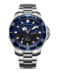 Seagull Ocean Series Pro Moon Phase Gradient Wave-textured Dial 300m Waterproof Dive Watch 43.5mm