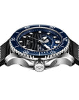 Seagull Ocean Series Pro Moon Phase Gradient Wave-textured Dial 300m Waterproof Dive Watch 43.5mm