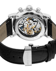 Seagull Column-wheel Chronograph Open-worked Dial Skeleton Watch 41mm