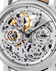 Seagull Column-wheel Chronograph Open-worked Dial Skeleton Watch 41mm