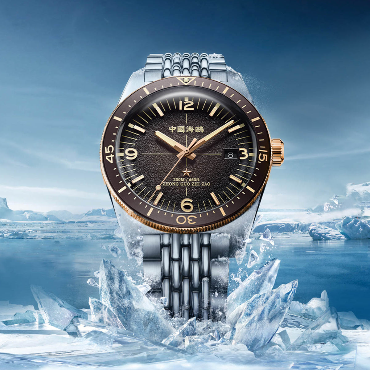 Seagull Ocean Series 1984 Antarctic Expedition 200m Waterproof Dive Watch 40mm