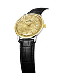 Seagull 18K Gold Textured Dial 9mm Thick Case Calendar Couple Watch 42mm/36mm