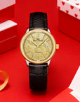 Seagull 18K Gold Textured Dial 9mm Thick Case Calendar Couple Watch 42mm/36mm