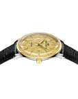Seagull 18K Gold Textured Dial 9mm Thick Case Calendar Couple Watch 42mm/36mm