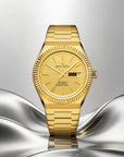 Seagull Ancient Cloud Motif Dial Date-day Calender Reissue Dress Watch 38mm