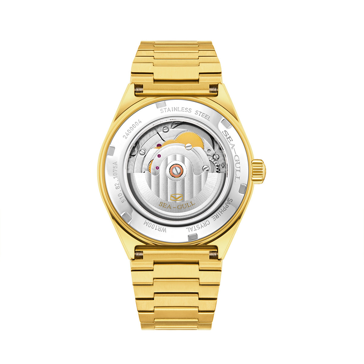 Seagull Ancient Cloud Motif Dial Date-day Calender Reissue Dress Watch 38mm