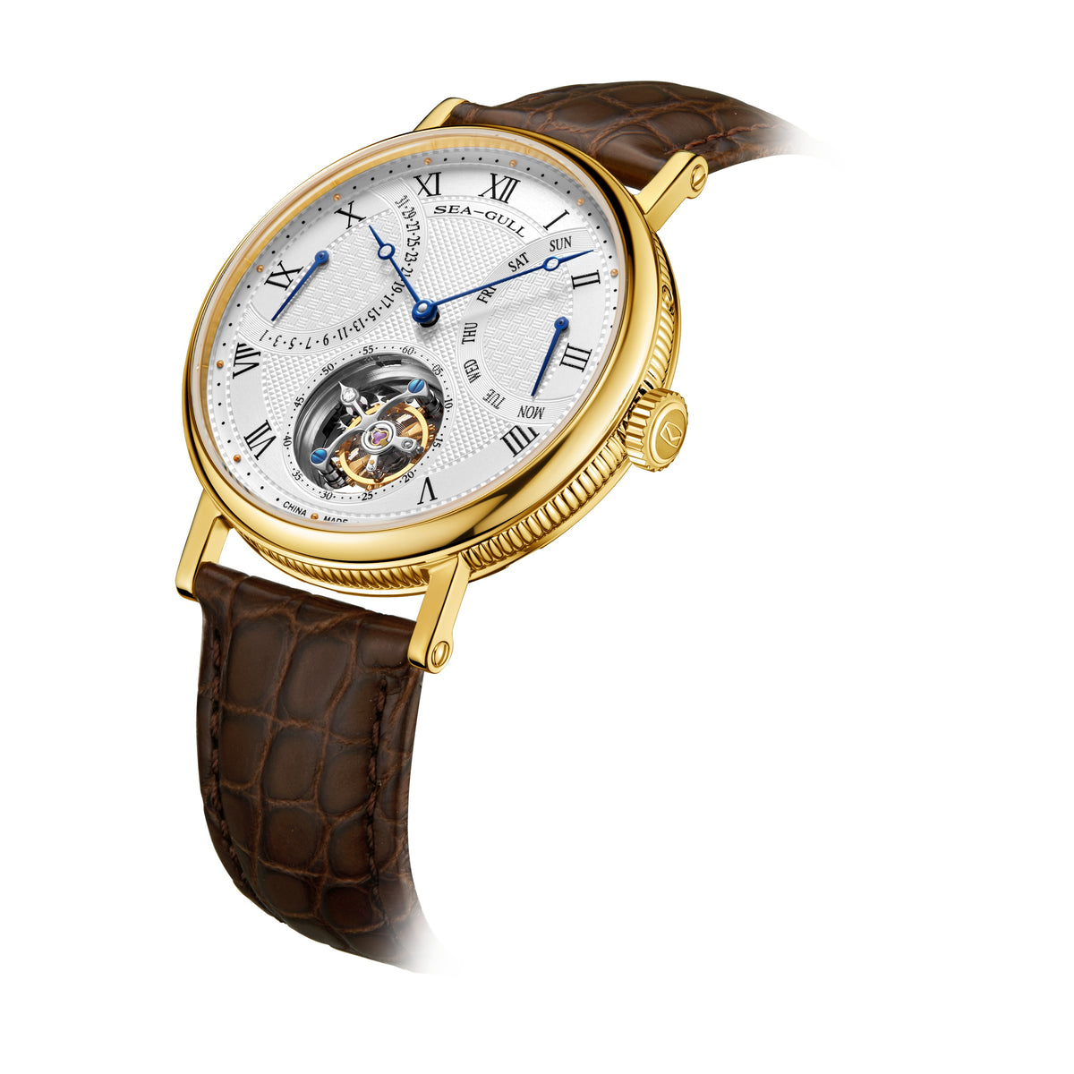 Seagull Heritage Series Day-date Calendar Tourbillon Watch 41mm