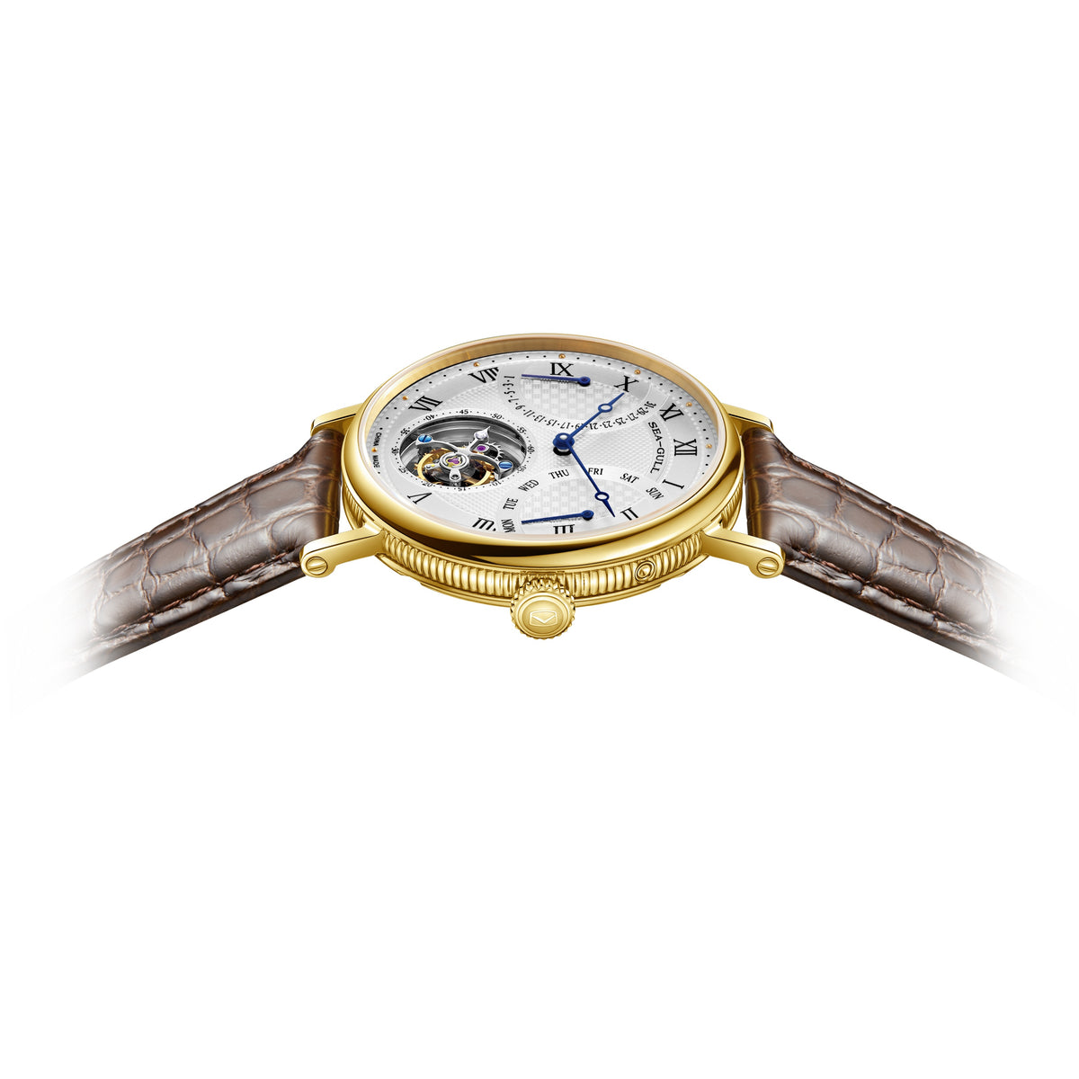 Seagull Heritage Series Day-date Calendar Tourbillon Watch 41mm