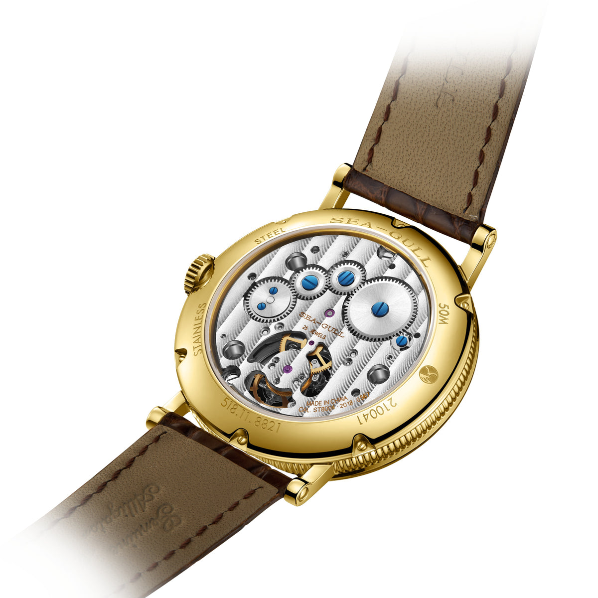Seagull Heritage Series Day-date Calendar Tourbillon Watch 41mm