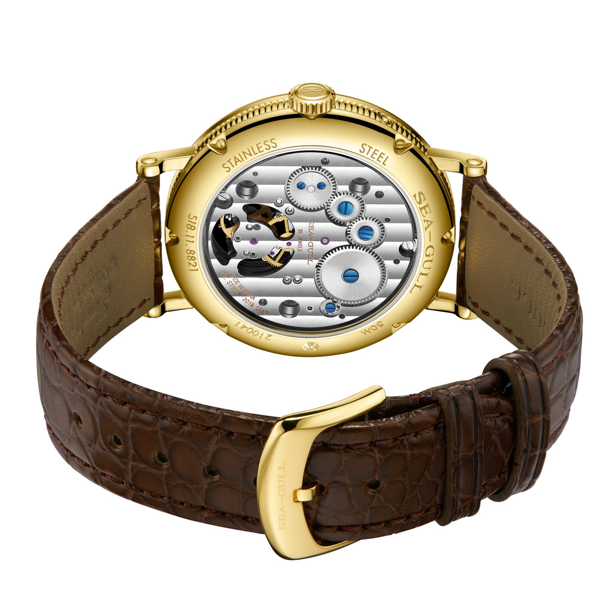 Seagull Heritage Series Day-date Calendar Tourbillon Watch 41mm