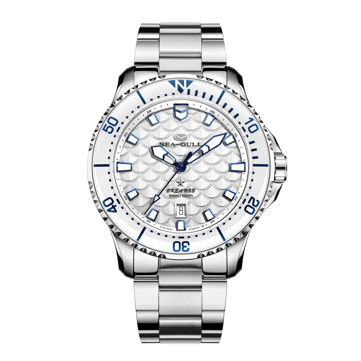 Seagull Ocean Series Pro "Dragon Kings of the Four Seas" Dragon-scale Dial 300m Waterproof Dive Watch 44mm