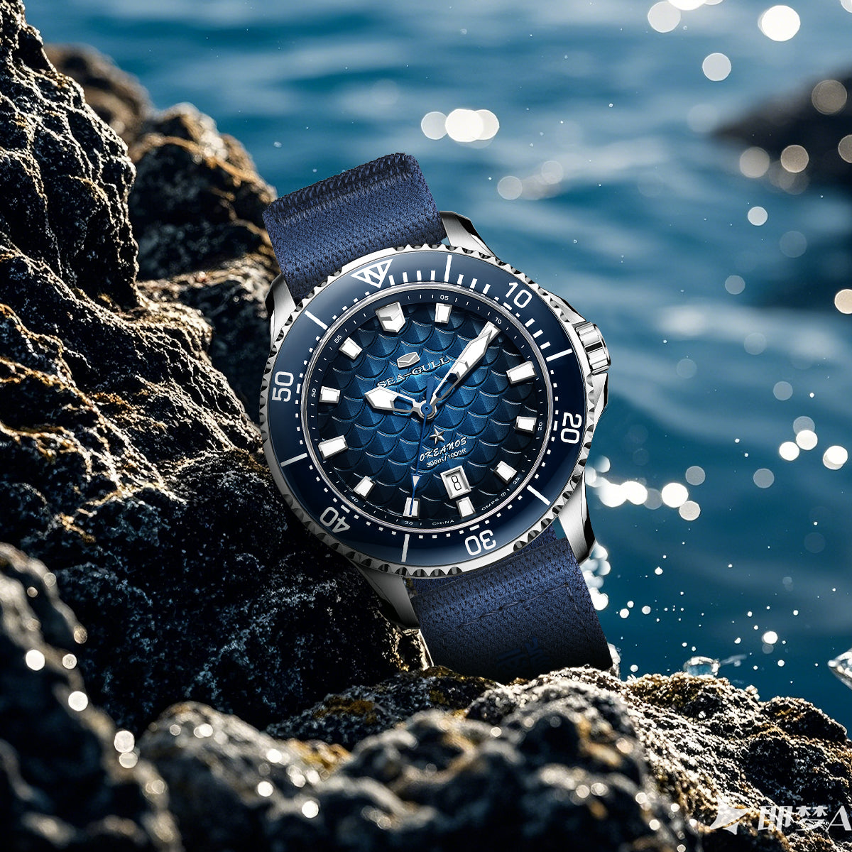 Seagull Ocean Series Pro "Dragon Kings of the Four Seas" Dragon-scale Dial 300m Waterproof Dive Watch 44mm