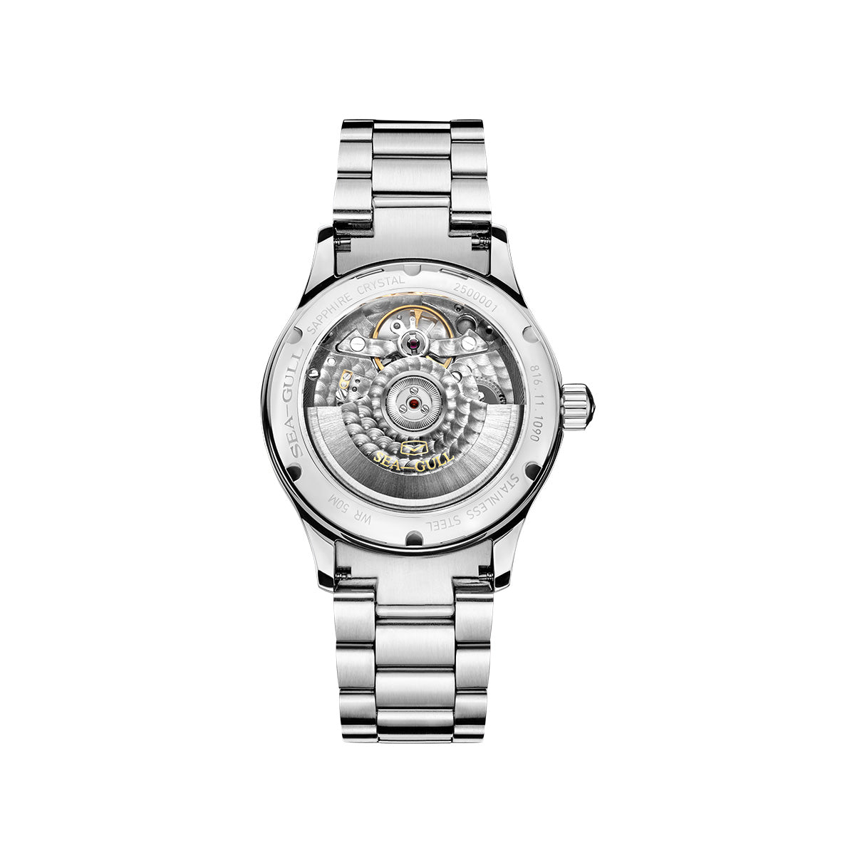 Seagull Open Heart Flywheel Guilloché Dial Automatic Watch 39mm