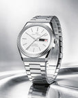 Seagull Ancient Cloud Motif Dial Date-day Calender Reissue Dress Watch 38mm
