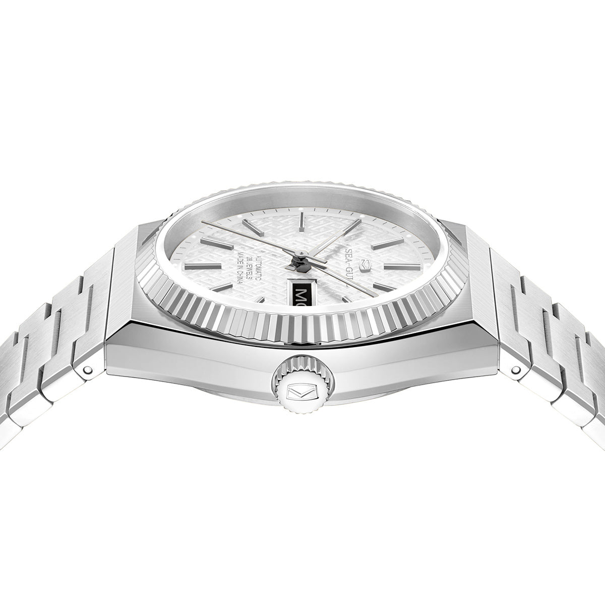 Seagull Ancient Cloud Motif Dial Date-day Calender Reissue Dress Watch 38mm