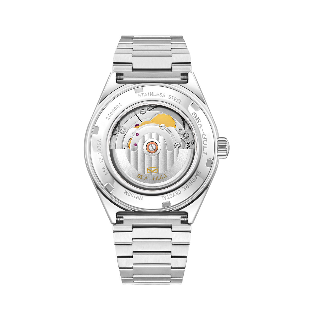 Seagull Ancient Cloud Motif Dial Date-day Calender Reissue Dress Watch 38mm