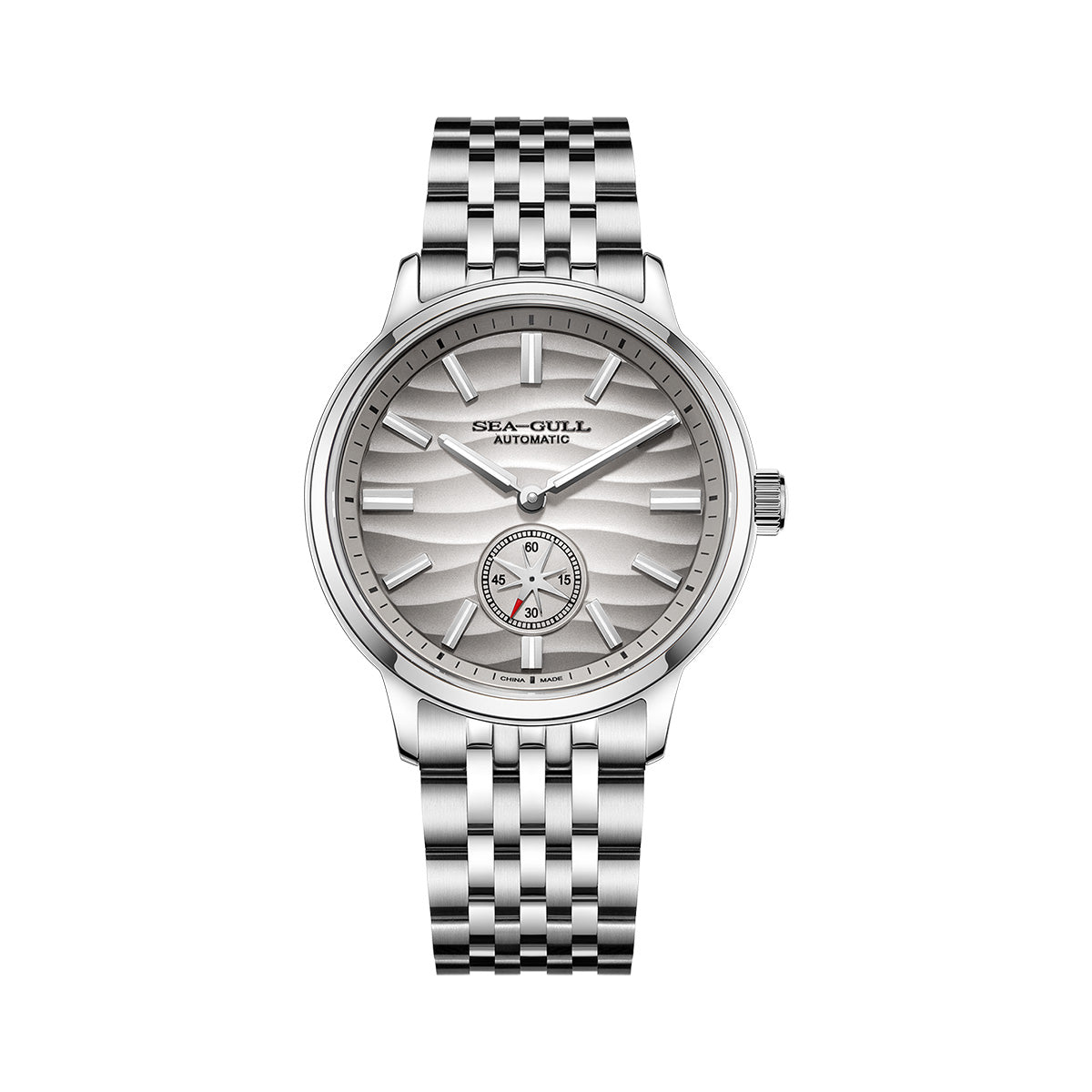 Seagull Natural Series Polaris Sub Dial Wave-textured Dial Watch 40mm