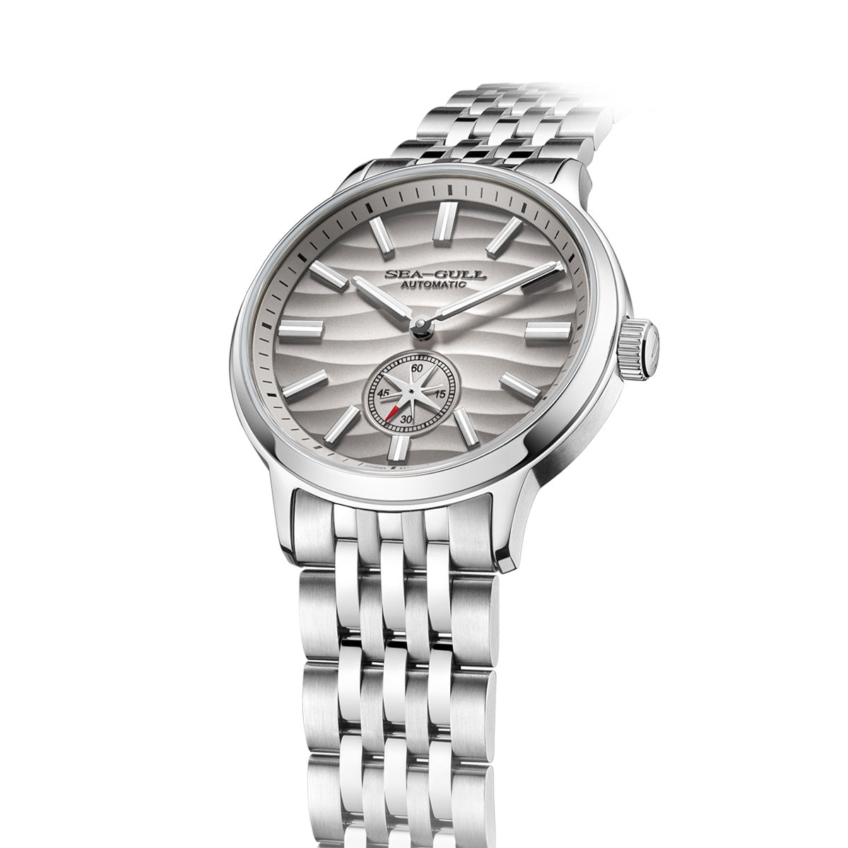 Seagull Natural Series Polaris Sub Dial Wave-textured Dial Watch 40mm