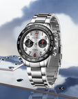 Seagull Panda Eye Dial Tachymeter Chronograph Watch 44mm