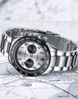 Seagull Panda Eye Dial Tachymeter Chronograph Watch 44mm