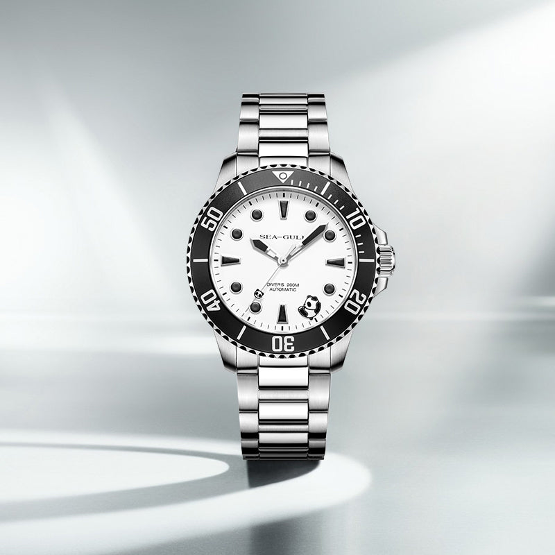 Seagull Ocean Series Rolling Panda Engraved Caseback 200m Waterproof Dive Watch 41mm