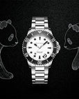 Seagull Ocean Series Rolling Panda Engraved Caseback 200m Waterproof Dive Watch 41mm