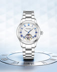Seagull Open Heart Flywheel Guilloché Dial Automatic Watch 39mm