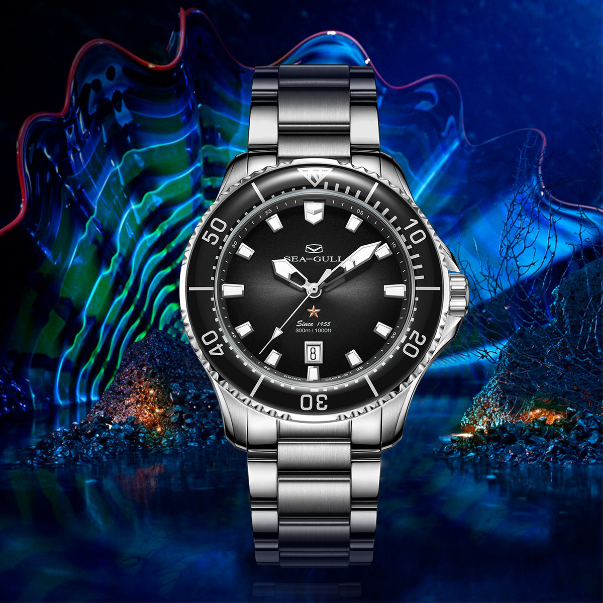 Seagull Ocean Series Pro 300m Waterproof Dive Watch 41mm