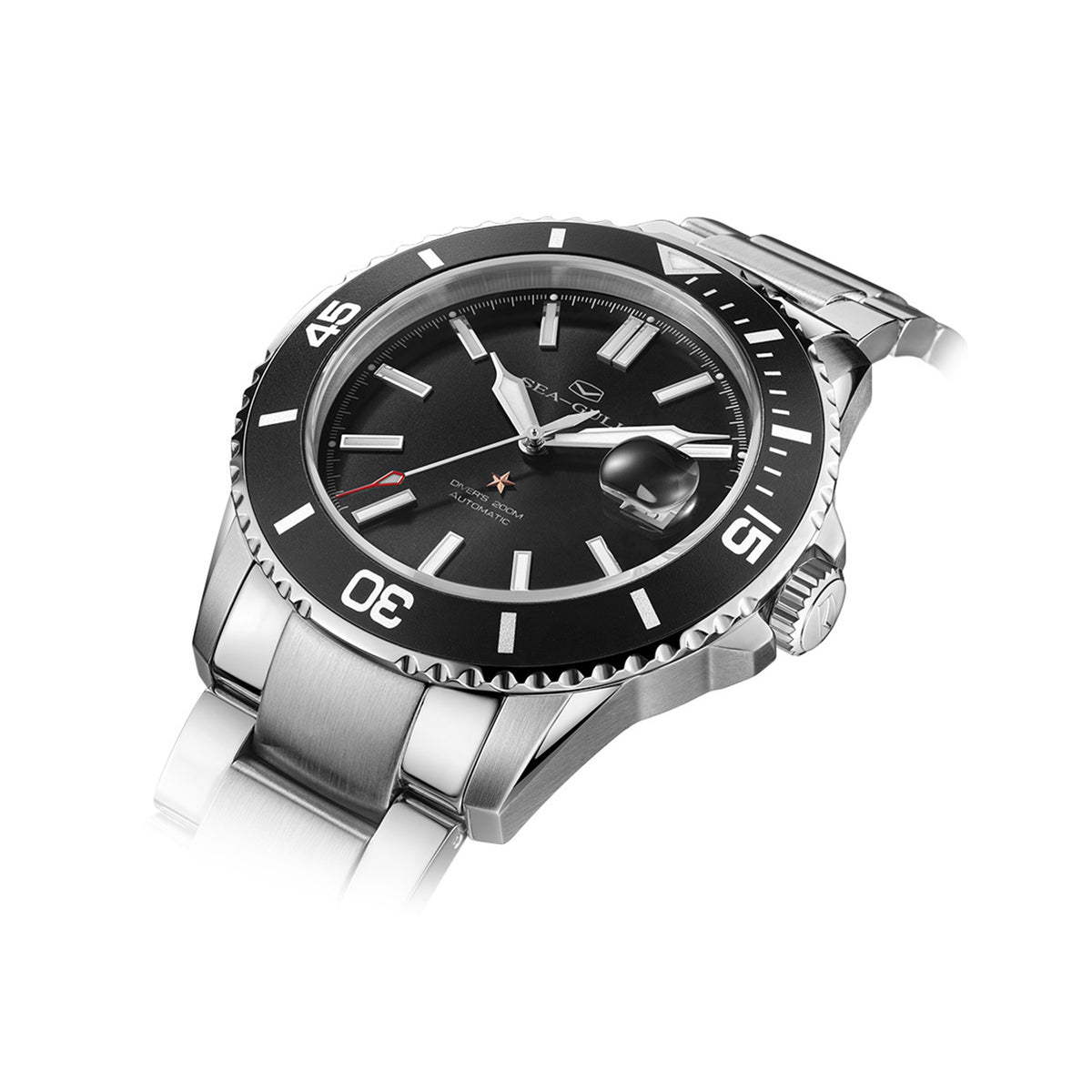 Seagull Ocean Series Magnified Date Window 200m Waterproof Dive Watch 44mm
