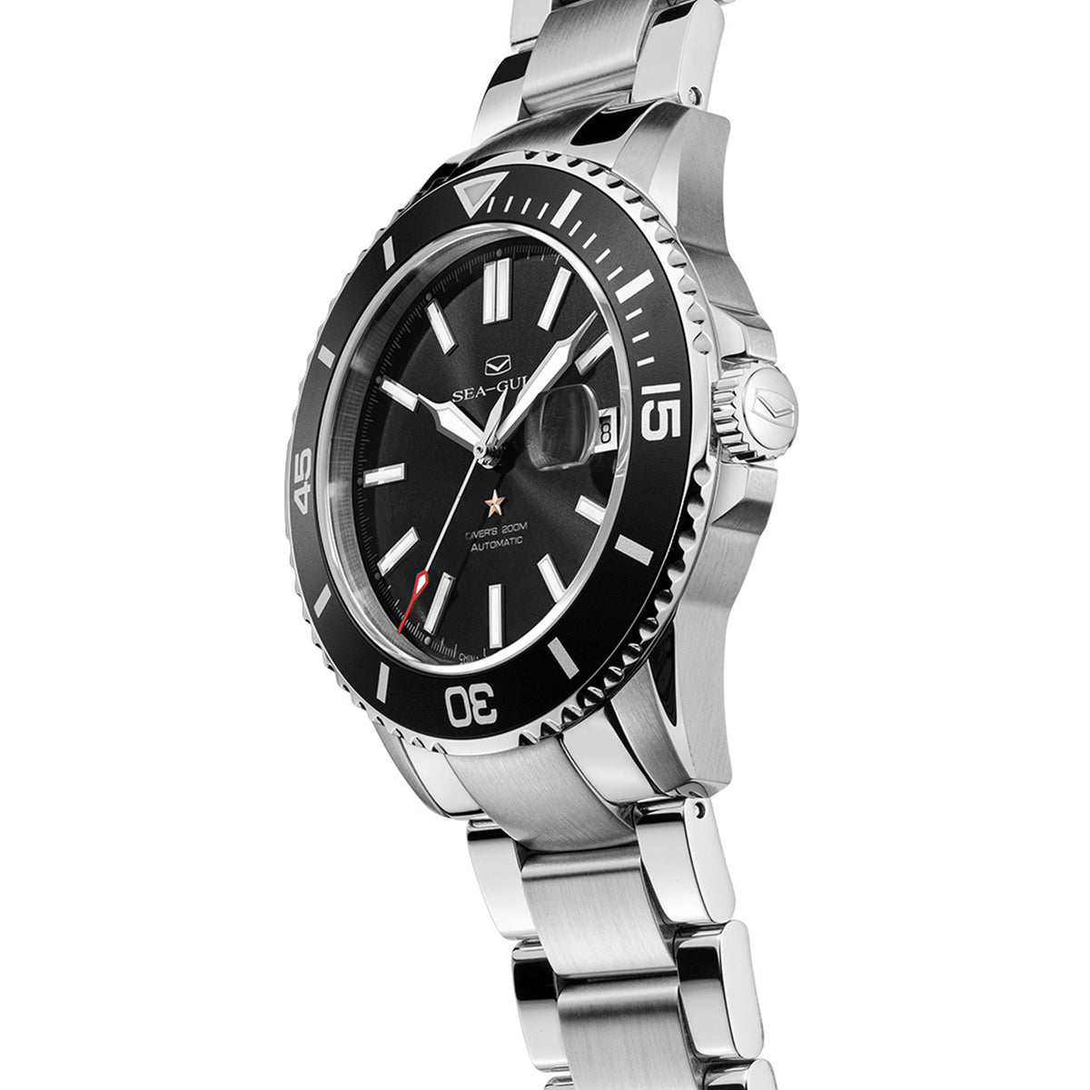 Seagull Ocean Series Magnified Date Window 200m Waterproof Dive Watch 44mm