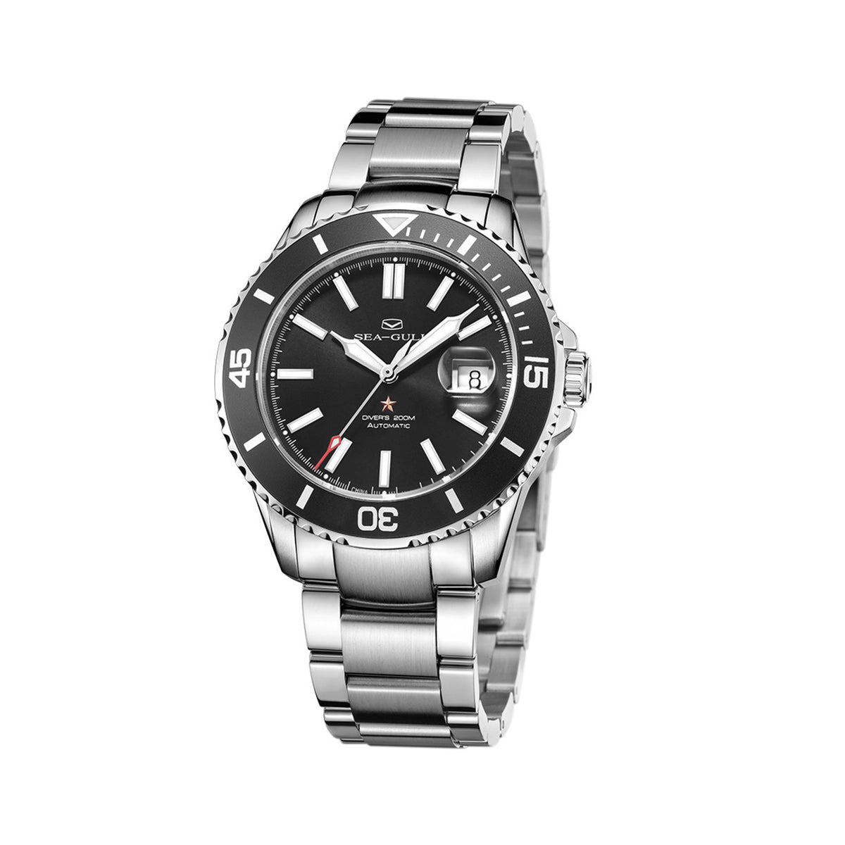 Seagull Ocean Series Magnified Date Window 200m Waterproof Dive Watch 44mm