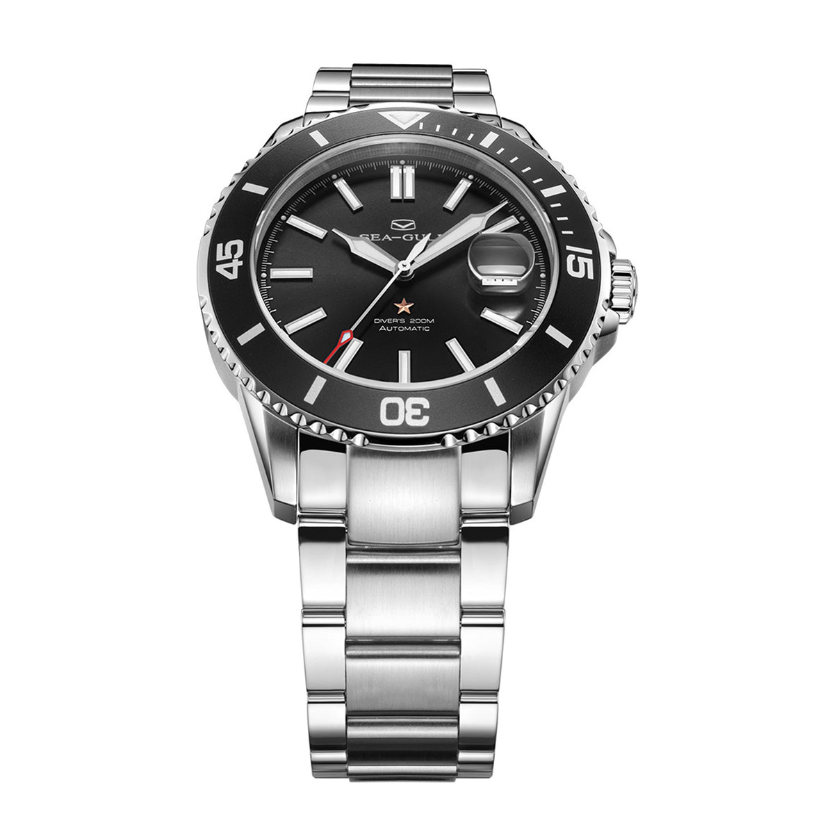Seagull Ocean Series Magnified Date Window 200m Waterproof Dive Watch 44mm