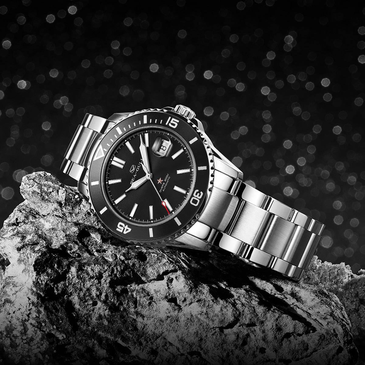 Seagull Ocean Series Magnified Date Window 200m Waterproof Dive Watch 44mm