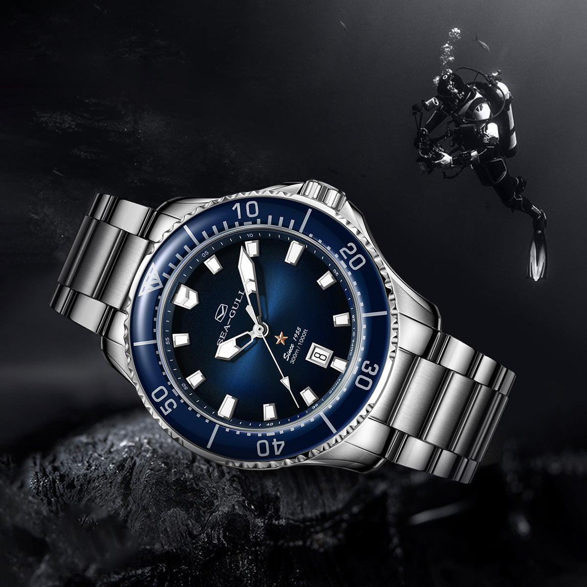 Seagull Ocean Series Pro 300m Waterproof Dive Watch 44mm