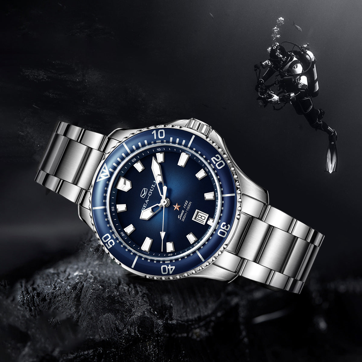 Seagull Ocean Series Pro 300m Waterproof Dive Watch 41mm