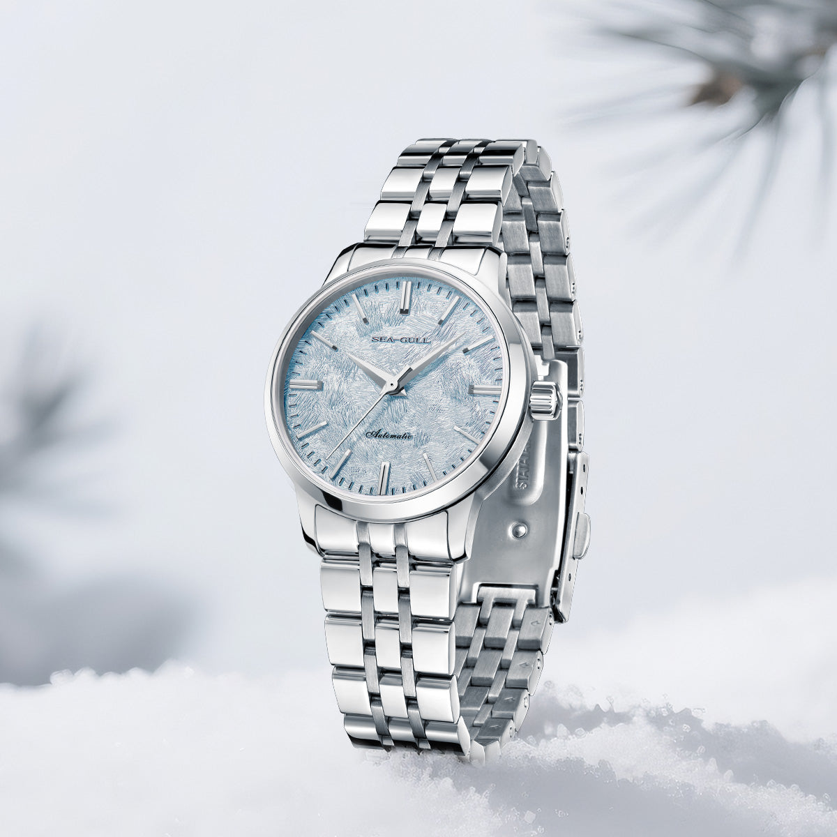 Seagull Cedar Dial Couple Dress Watch 32m/40mm
