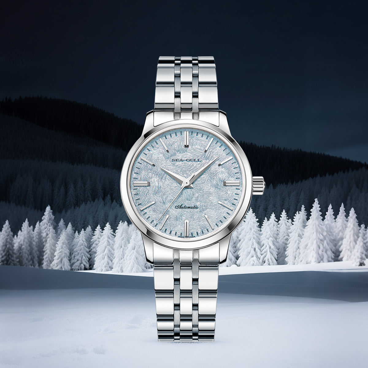 Seagull Cedar Dial Couple Dress Watch 32m/40mm