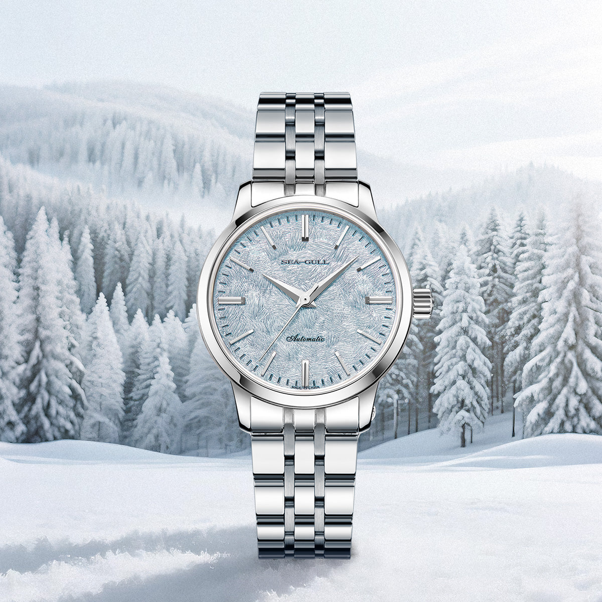 Seagull Cedar Dial Couple Dress Watch 32m/40mm