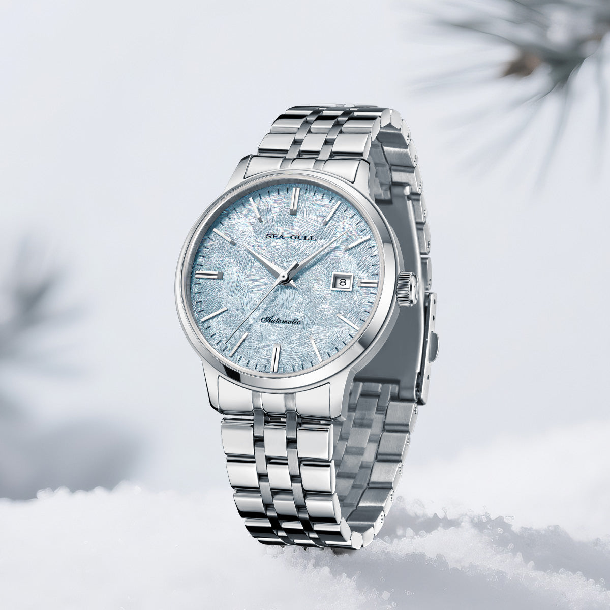 Seagull Cedar Dial Couple Dress Watch 32m/40mm