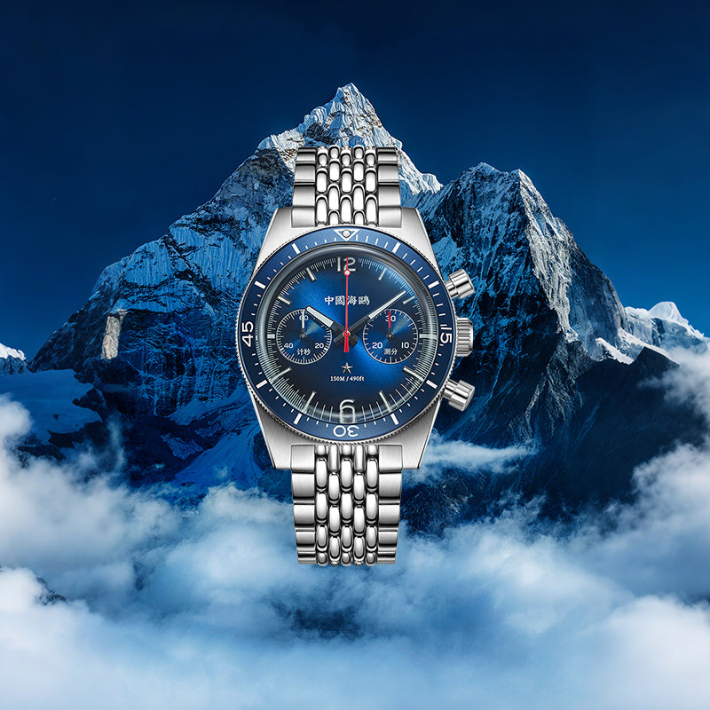 Seagull 1984 Antarctic Expedition Vintage Chronograph 150m Waterproof Dive Watch 40mm