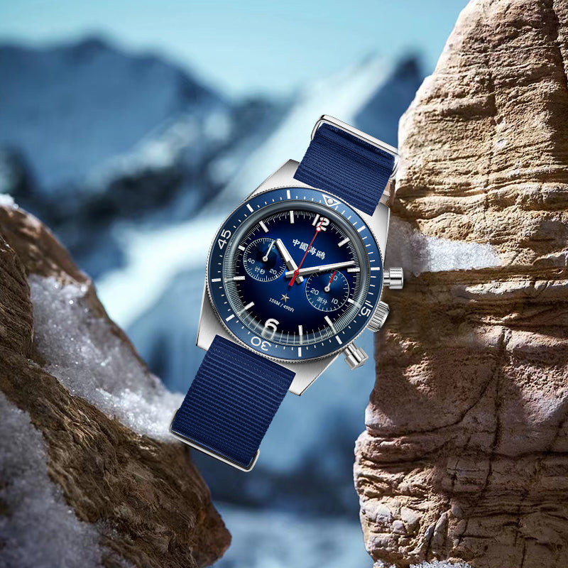 Seagull 1984 Antarctic Expedition Vintage Chronograph 150m Waterproof Dive Watch 40mm