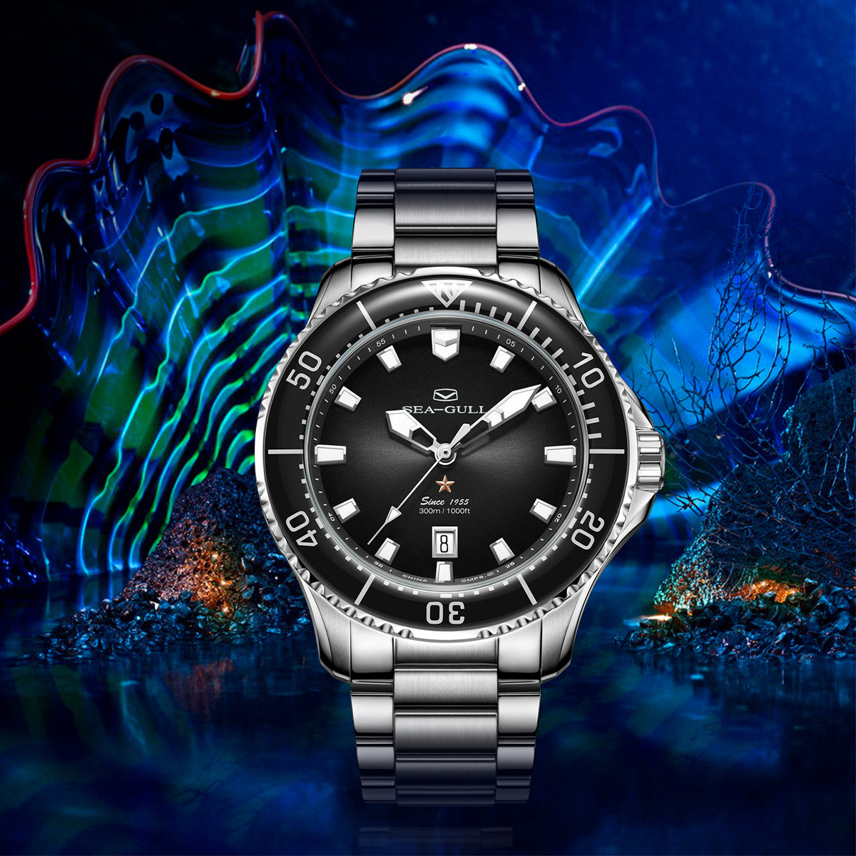 Seagull Ocean Series Pro 300m Waterproof Dive Watch 44mm