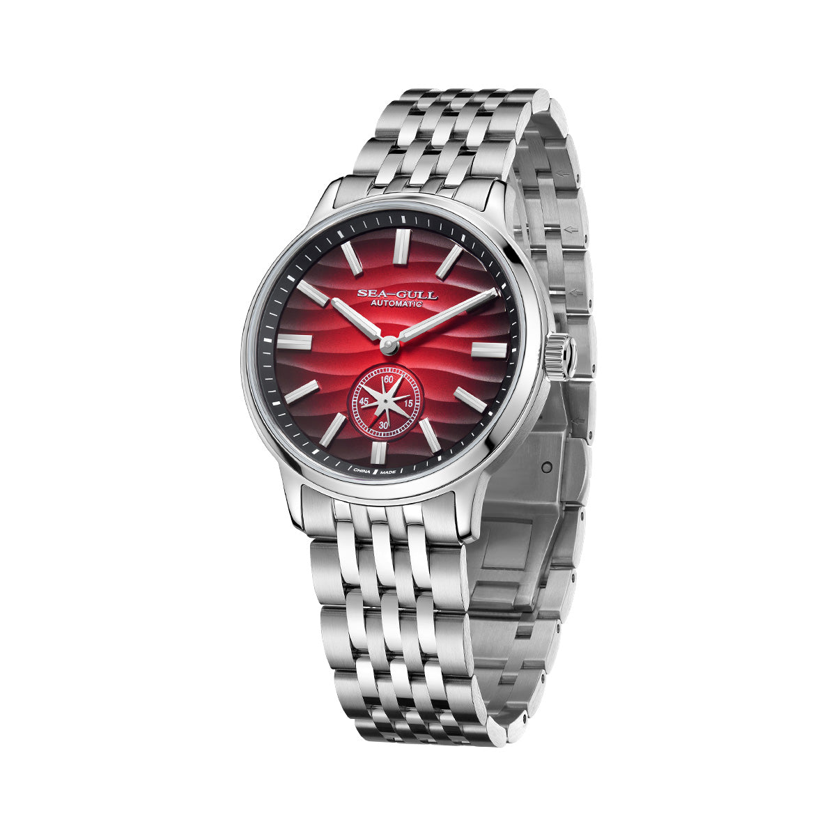 Seagull Natural Series Polaris Sub Dial Wave-textured Dial Watch 40mm